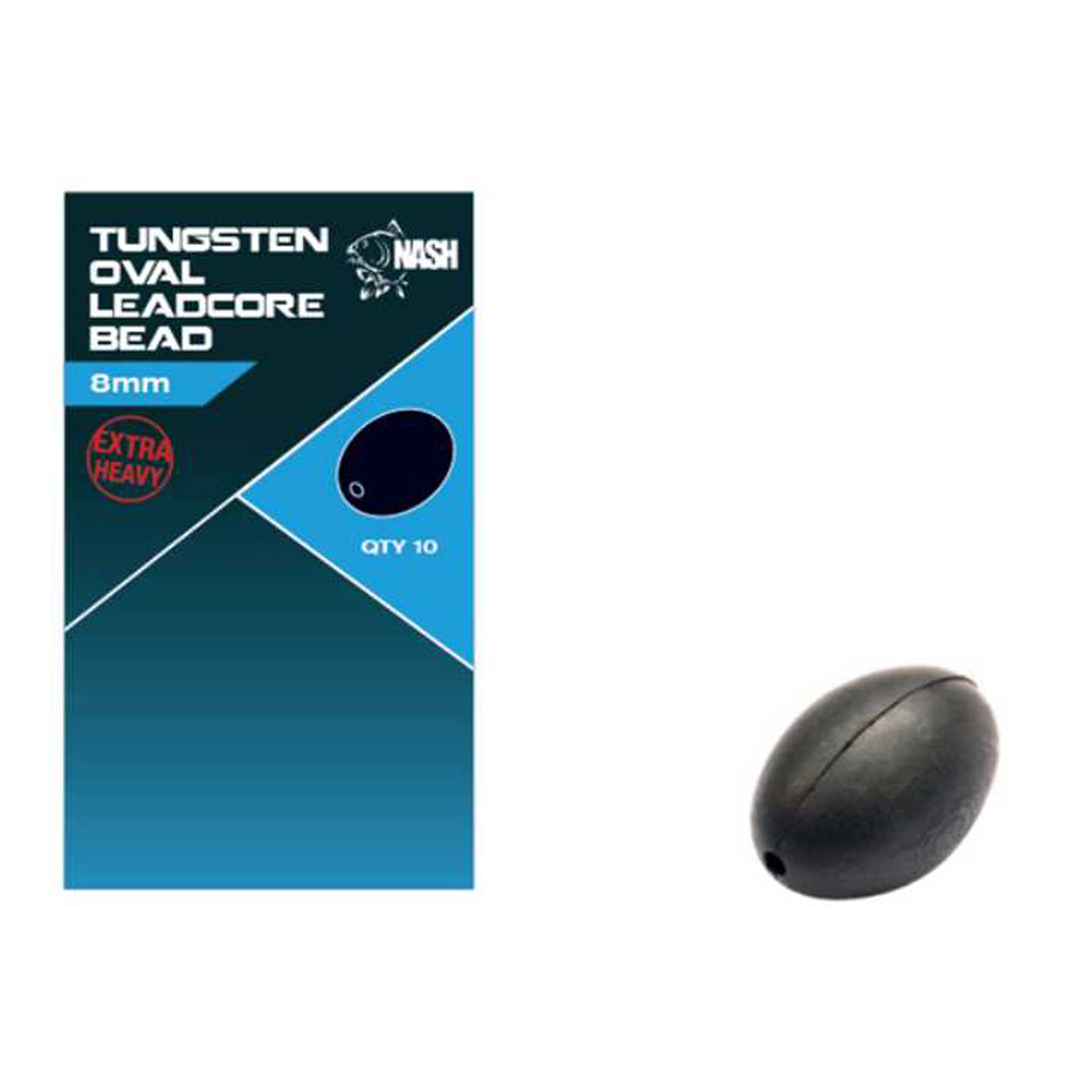 Nash Tungsten Oval Leadcore Bead 8mm Karpfenangeln Zubehör