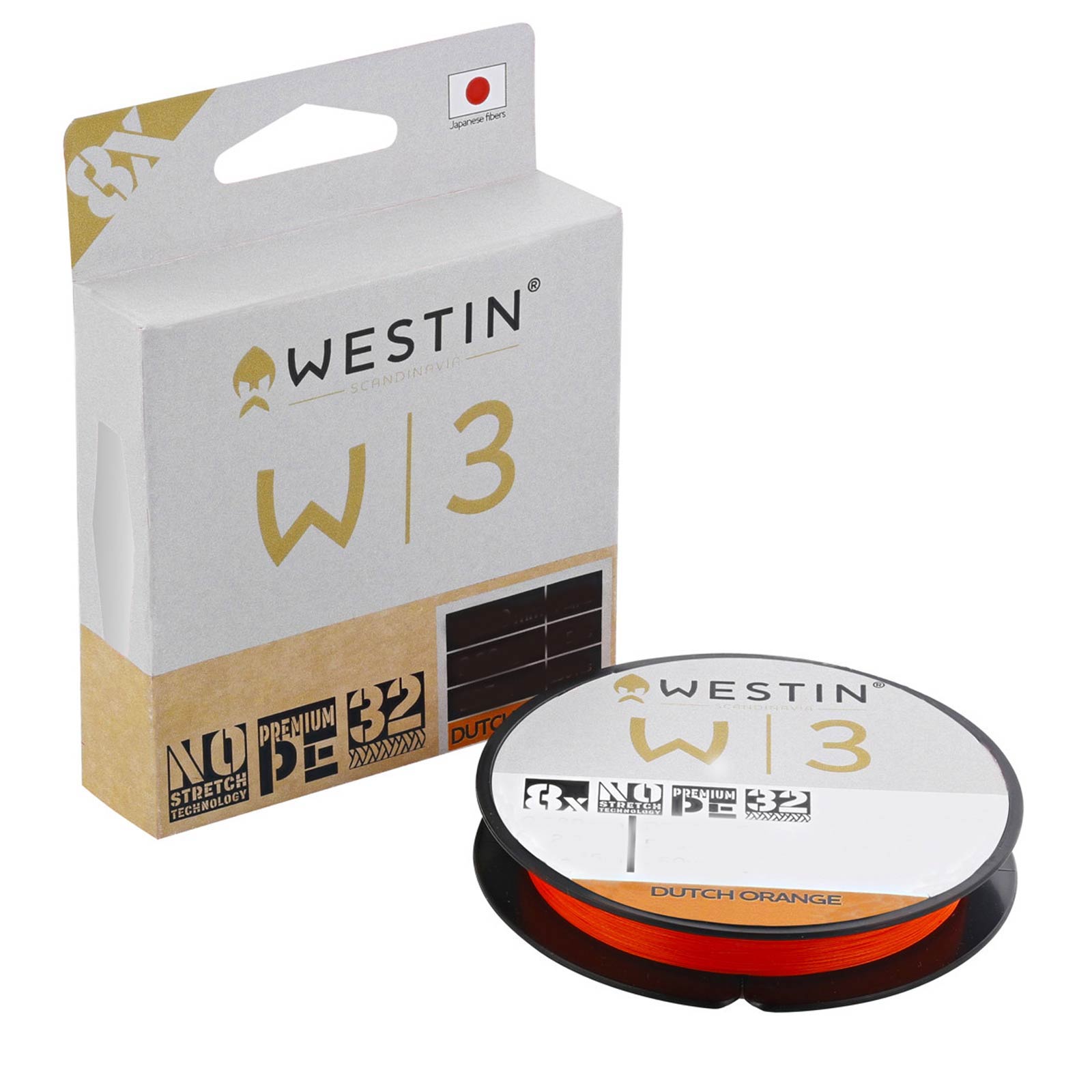 Westin W3 8-Braid Dutch Orange 300m Geflochtene Angelschnur