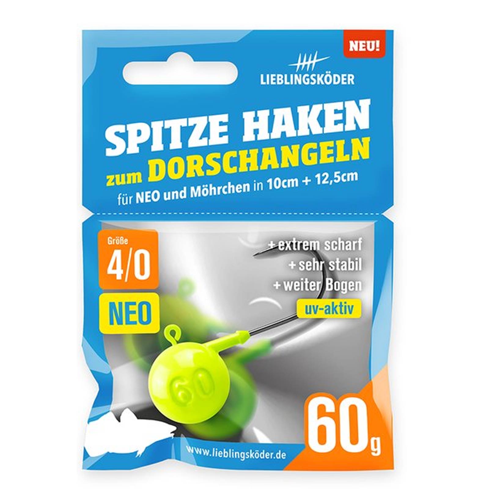 Lieblingsköder Spitze Haken NEO 4/0 60g Jigheads