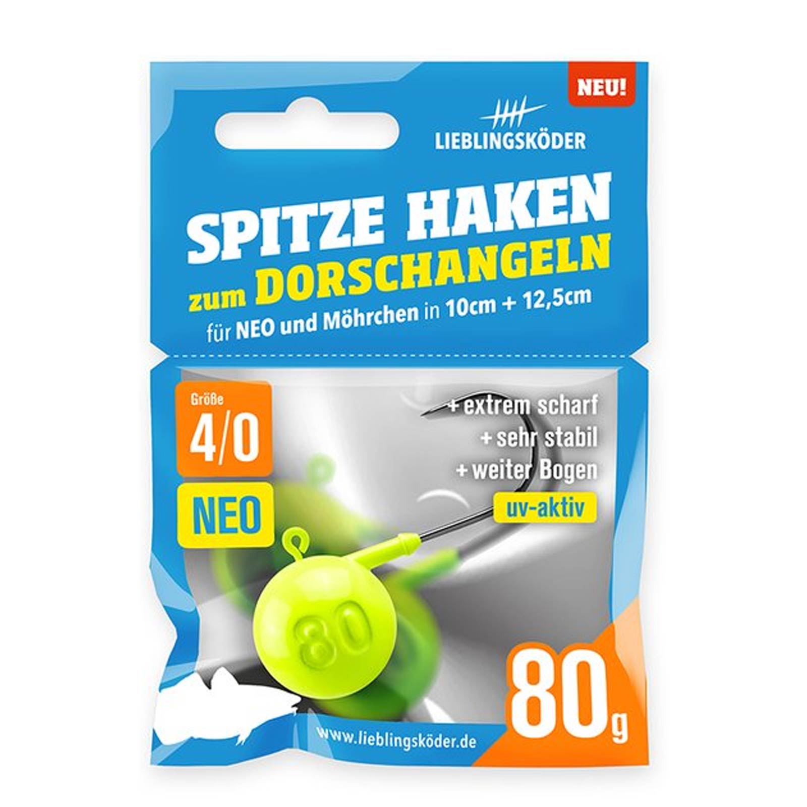 Lieblingsköder Spitze Haken NEO 4/0 80g Jigheads