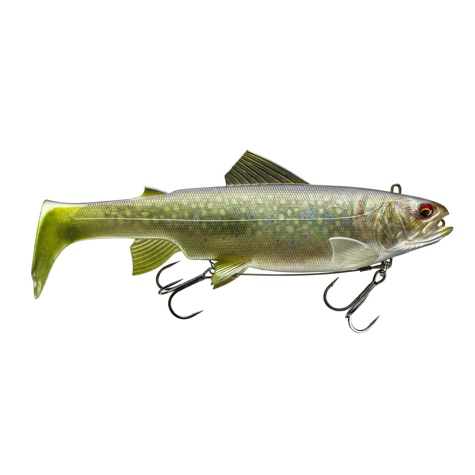 Daiwa Prorex Live Trout Swimbait DF Live Char Gummifisch montiert 